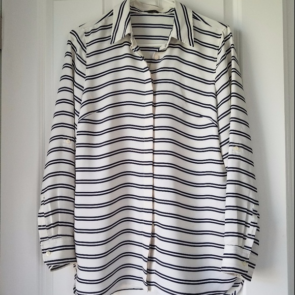 Talbots Tops - Talbots Size small stripped collar shirt